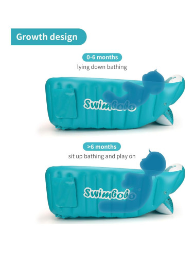 Tina de Baño Inflable KENPUAZ Azul Plegable para Bebés