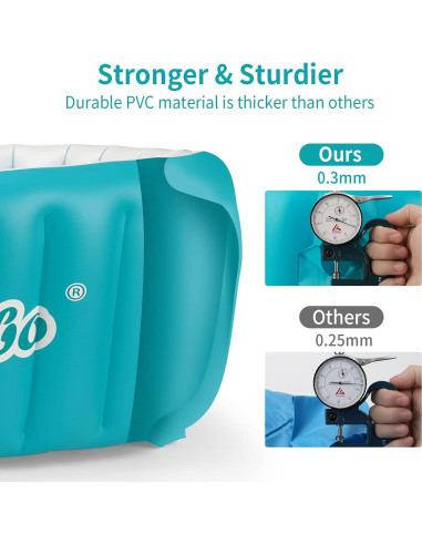 Tina de Baño Inflable KENPUAZ Azul Plegable para Bebés