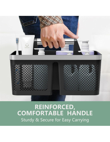 Caddy de Ducha BYUNER Negro Portátil con Drenaje Rápido