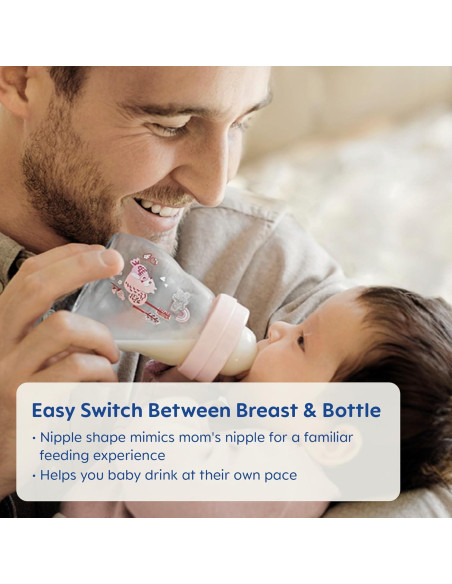 Botella de vidrio MAM Feel Good 170g, 6oz, libre de BPA Botella de vidrio MAM Feel Good 170g, 6oz, libre de BPA