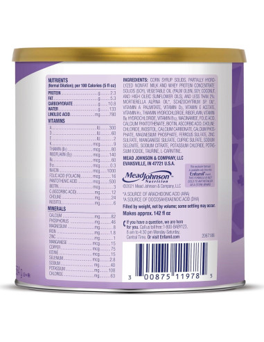 Fórmula para Bebés Enfamil Gentlease 563.3 g - Alivio Gases y Llanto