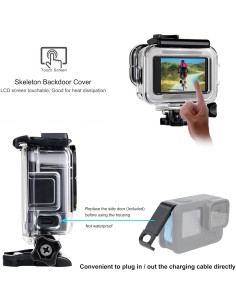 Funda Esqueleto SOONSUN para GoPro HERO 9-13 Negra con Puerta Lateral 2
