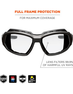 Gafas de Seguridad Ergodyne Skullerz LOKI Anti-Niebla Marco Negro 2