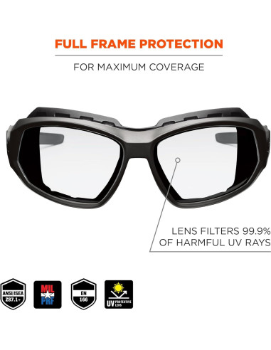 Gafas de Seguridad Ergodyne Skullerz LOKI Anti-Niebla Marco Negro