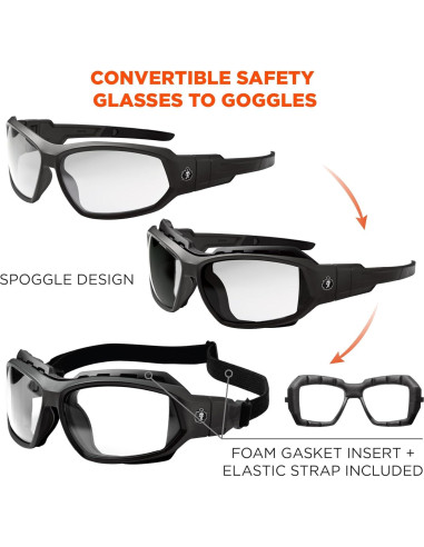 Gafas de Seguridad Ergodyne Skullerz LOKI Anti-Niebla Marco Negro