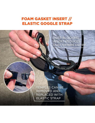 Gafas de Seguridad Ergodyne Skullerz LOKI Anti-Niebla Marco Negro