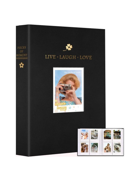 Álbum de Fotos Polaroid Holoary 128 Bolsillos Negro