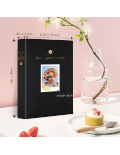 Álbum de Fotos Polaroid Holoary 128 Bolsillos Negro 2