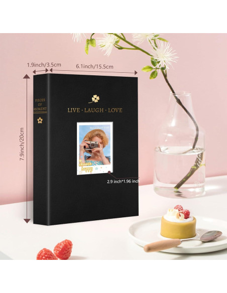 Álbum de Fotos Polaroid Holoary 128 Bolsillos Negro