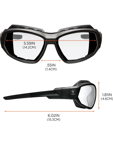 Gafas de Seguridad Ergodyne Skullerz LOKI Anti-Niebla Marco Negro