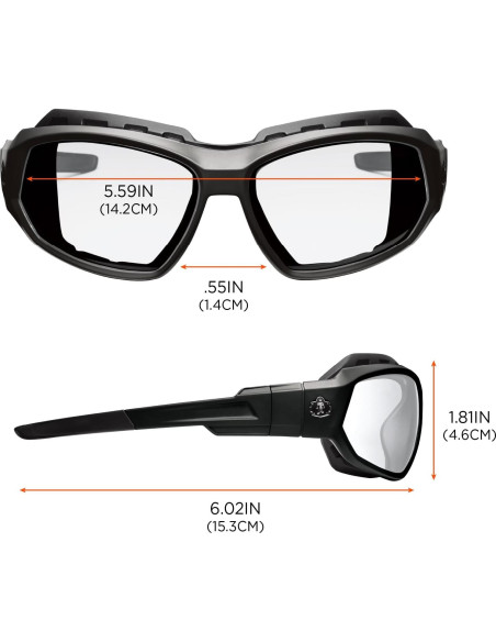 Gafas de Seguridad Ergodyne Skullerz LOKI Anti-Niebla Marco Negro