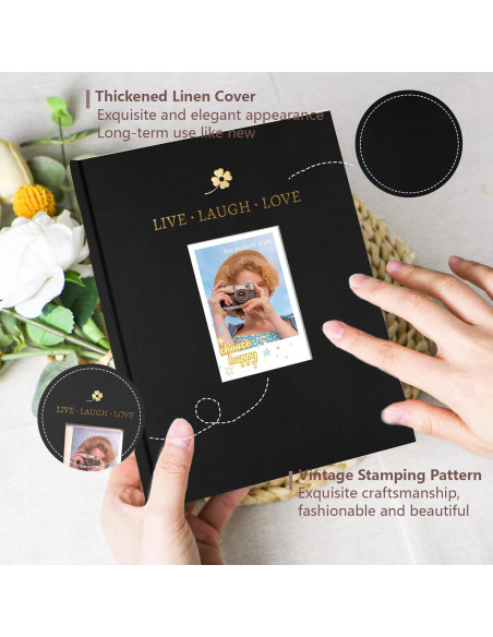 Álbum de Fotos Polaroid Holoary 128 Bolsillos Negro