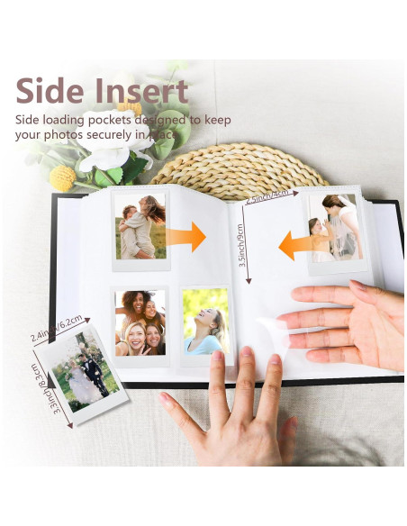 Álbum de Fotos Polaroid Holoary 128 Bolsillos Negro