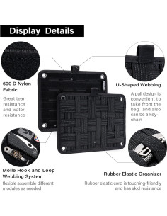 Tablero Organizador TCM Negro - Nylon Antideslizante 21.5x16.4cm 2