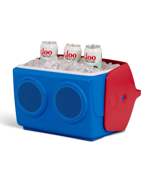 Enfriador Bluetooth Igloo Kool Tunes 14 Qt Azul Rojo