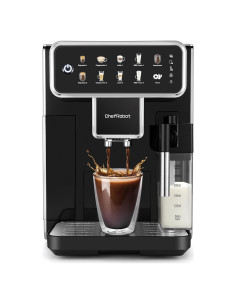 Cafetera Automática Chef Robot 12 Tazas con Molinillo y Espumador