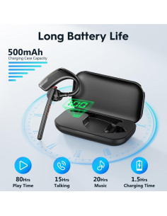 Auriculares Bluetooth New Bee M51 Inalámbricos con Estuche 500mAh 2