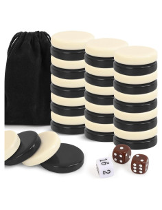 Juego de 30 Piezas de Cerámica para Ajedrez y Damas Hellpnoom