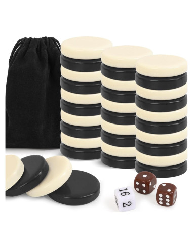 Juego de 30 Piezas de Cerámica para Ajedrez y Damas Hellpnoom