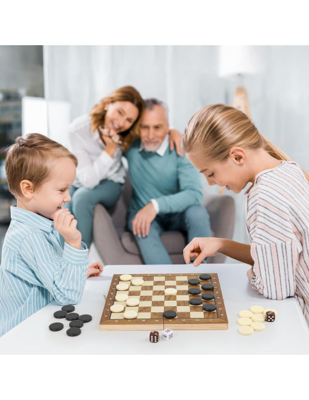 Juego de 30 Piezas de Cerámica para Ajedrez y Damas Hellpnoom