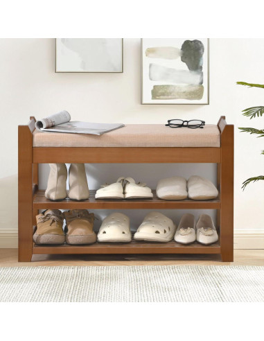 Banco para Zapatos PETKABOO 70 cm con Cojín Beige