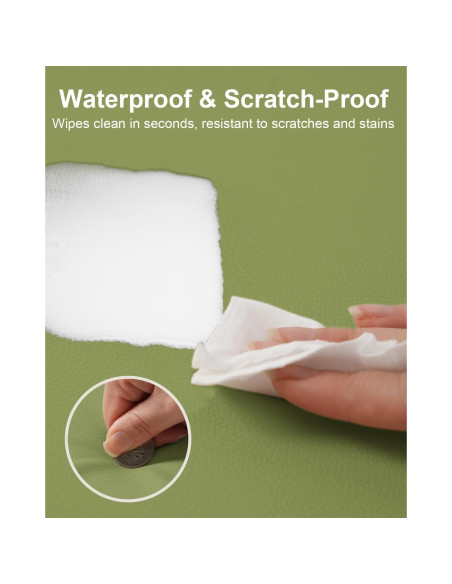 Alfombra de Juego para Bebés ANHUI - Cuero Vegano Verde, Antideslizante