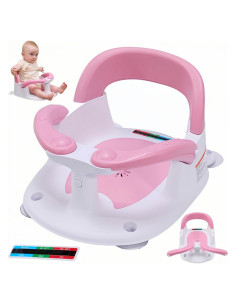 Asiento de Baño para Bebés Rosa - Con Alerta de Temperatura