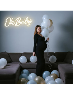 Luz de Neón LED Oh Baby para Decoración de Pared 38x15cm 2