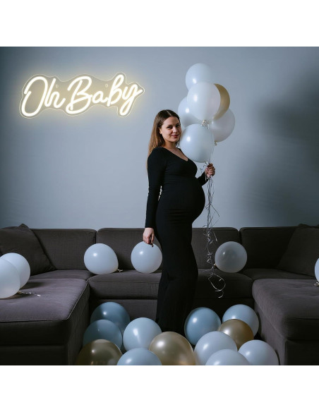 Luz de Neón LED Oh Baby para Decoración de Pared 38x15cm