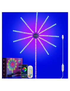 Luces LED de Fuegos Artificiales Noddy, 11 Piezas RGB para Interiores