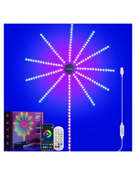 Luces LED de Fuegos Artificiales Noddy, 11 Piezas RGB para Interiores