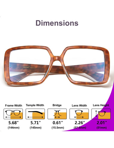 Gafas de Bloqueo de Luz Azul VISOONE Harvard Oversized TR90