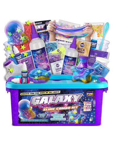 Kit de Slime Galáctico FunKidz para Niños 6-12 Años - 1kg