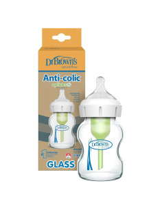 Botella de vidrio Dr. Brown's Anti-Cólico 150 mL con chupón