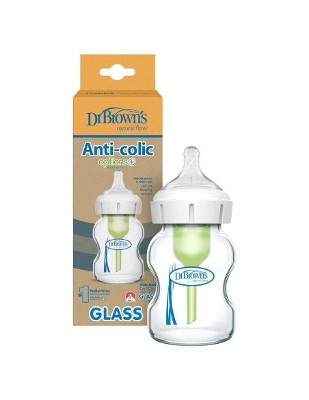 Botella de vidrio Dr. Brown's Anti-Cólico 150 mL con chupón