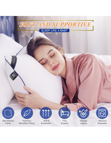 Almohadas Firmes MZOIMZO Estándar 2 Piezas Microfibra 66x50.8cm