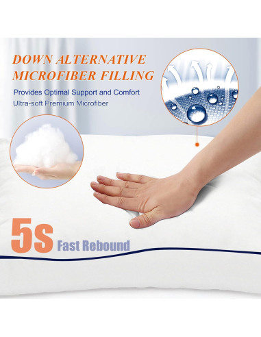 Almohadas Firmes MZOIMZO Estándar 2 Piezas Microfibra 66x50.8cm