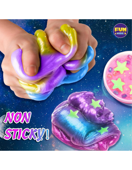 Kit de Slime Galáctico FunKidz para Niños 6-12 Años - 1kg