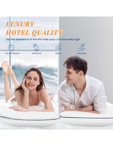 Almohadas Firmes MZOIMZO Estándar 2 Piezas Microfibra 66x50.8cm