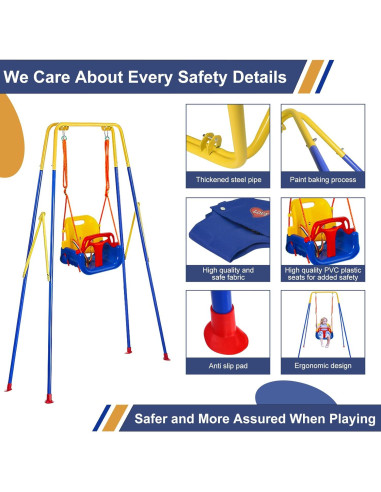 Columpio 3 en 1 Luxdsgn para Bebés 6 meses a 10 años