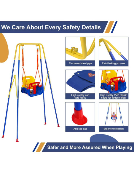 Columpio 3 en 1 Luxdsgn para Bebés 6 meses a 10 años