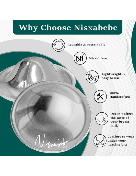 Copas de Lactancia de Plata 999 Nisxabebe - Maxi