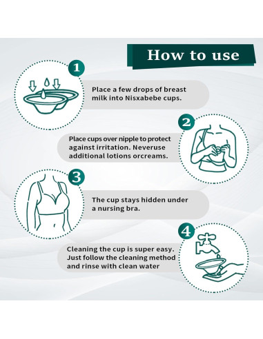 Copas de Lactancia de Plata 999 Nisxabebe - Maxi