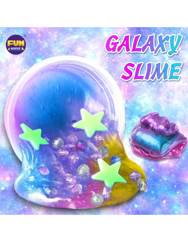 Kit de Slime Galáctico FunKidz para Niños 6-12 Años - 1kg