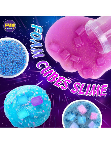 Kit de Slime Galáctico FunKidz para Niños 6-12 Años - 1kg