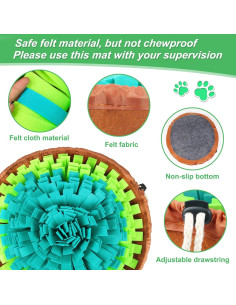 Alfombra Olfativa Ajustable Vivificante para Perros 43x43cm 2