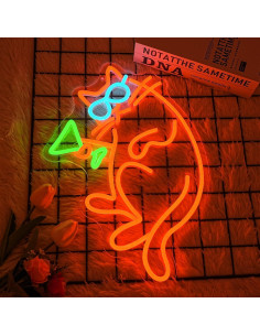 Cartel de Neón Gato Martini LMSIGNLY LED Regulable 43x33cm 2