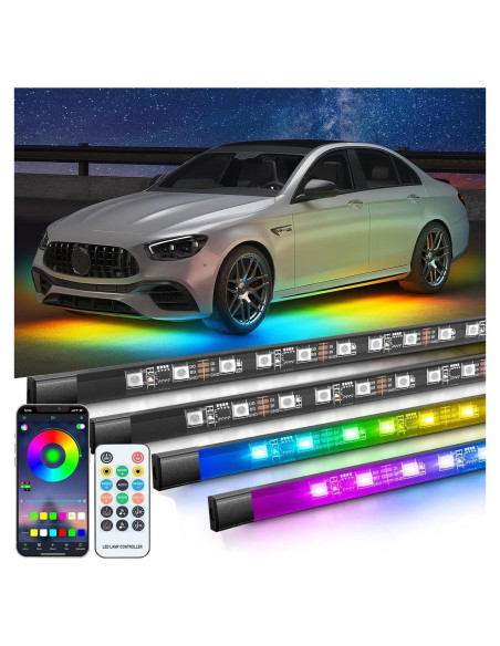 Luces LED de Subsuelo Sxlofty 4 Pcs RGB Control APP DC12V