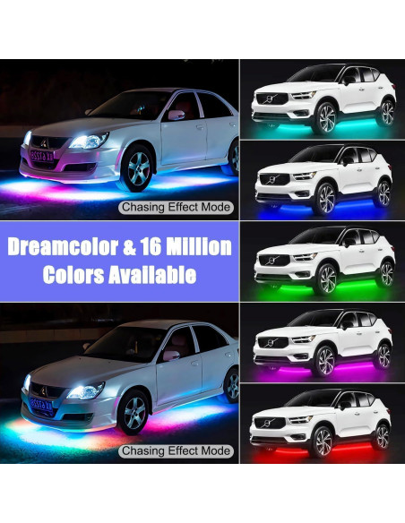 Luces LED de Subsuelo Sxlofty 4 Pcs RGB Control APP DC12V