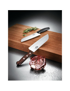 Cuchillo Santoku 17.78 cm Victorinox Madera de Rosa Hoja Granton 2